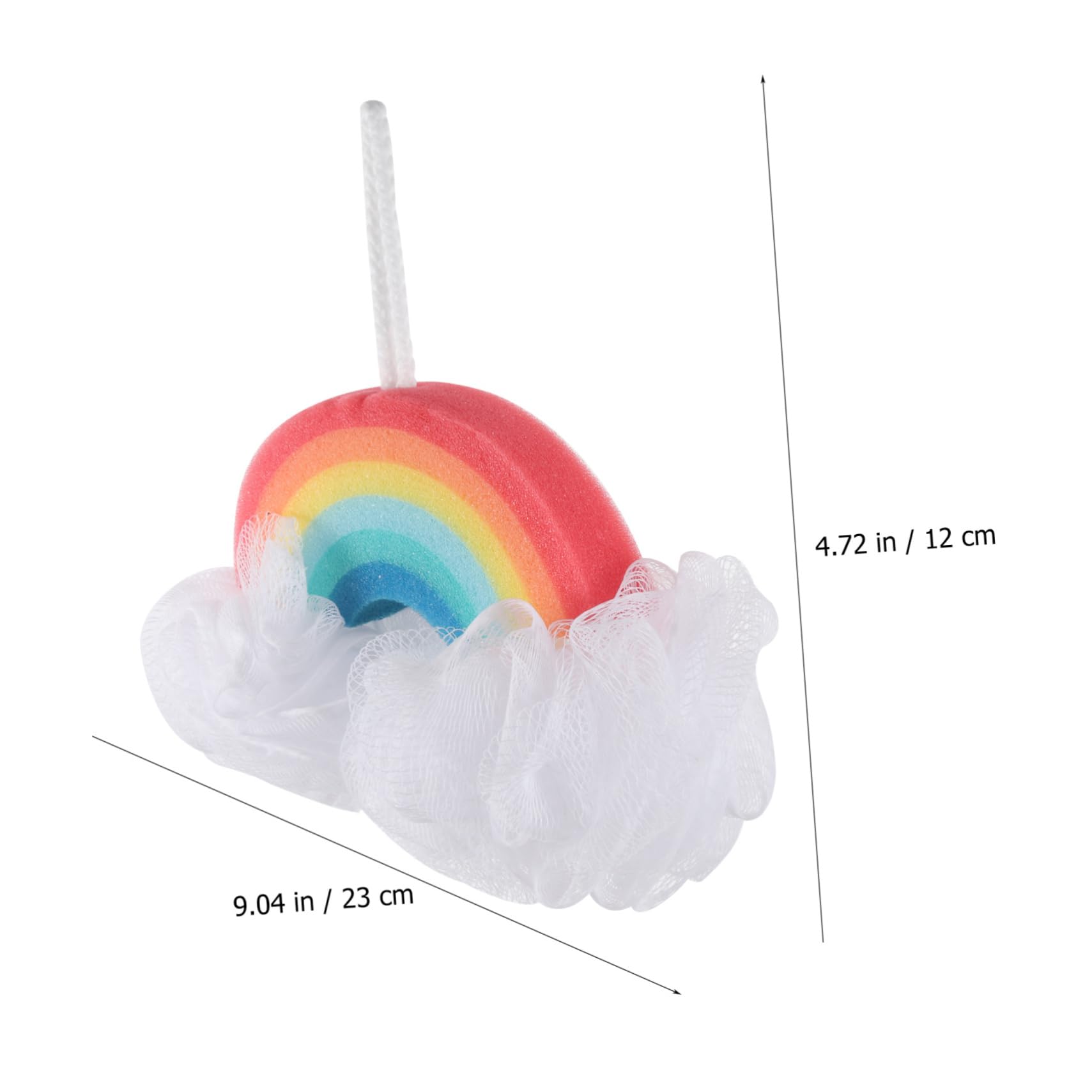 Veemoon Esponjas de Baño para Niños 2 Piezas Forma de Arcoíris Textura Agradable Burbujas Abundantes y Poder de Exfoliación para Cuidado Corporal Infantil