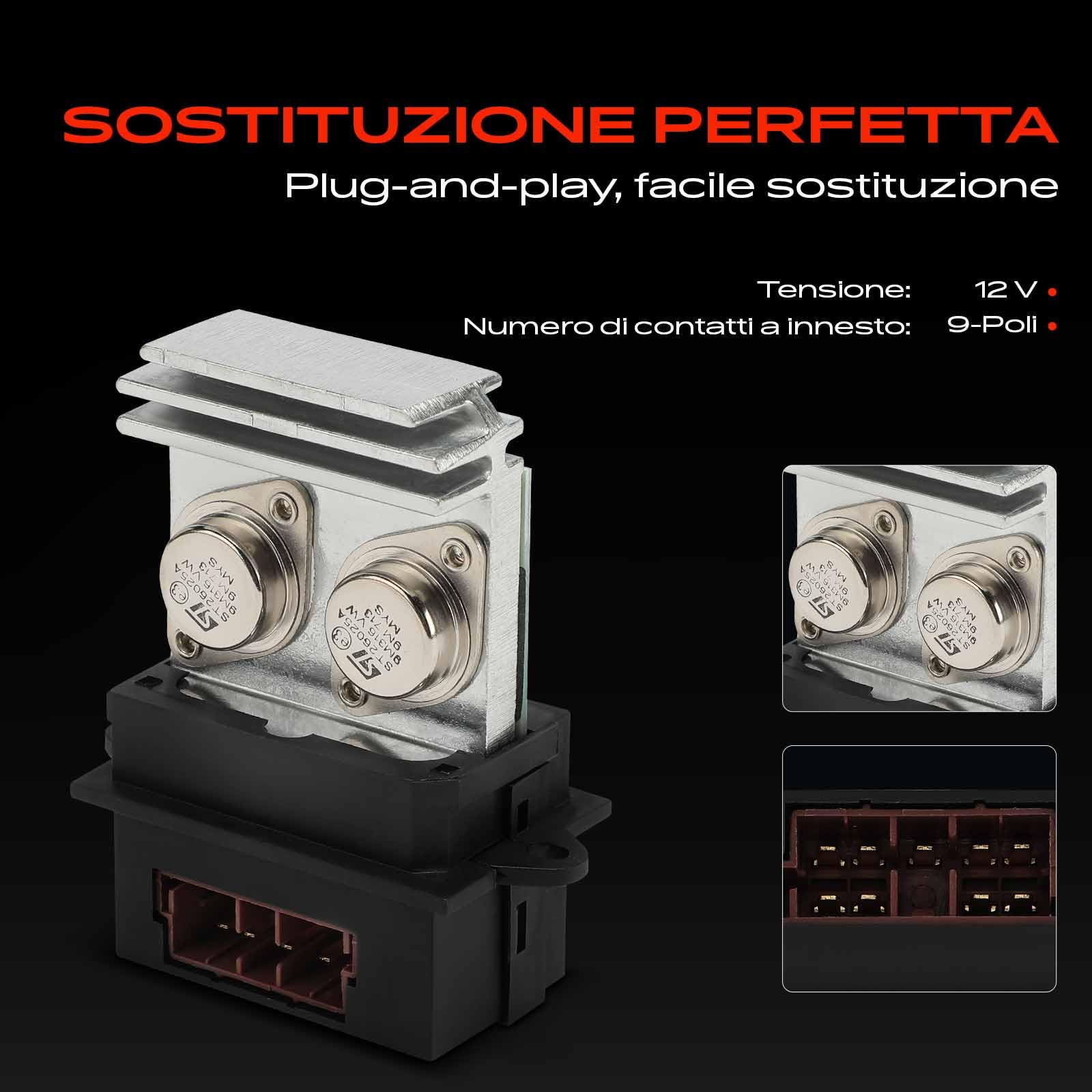 Frankberg Resistenza Ventola del Motore 9-Poli Compatibile con Vectra B J96 1.6L-2.6L 1995-2002 Vectra B Caravan J96 1.6L-2.6L 1996-2003 Vectra B CC J96 1.6L-2.6L 1995-2003 Replace# 1808444
