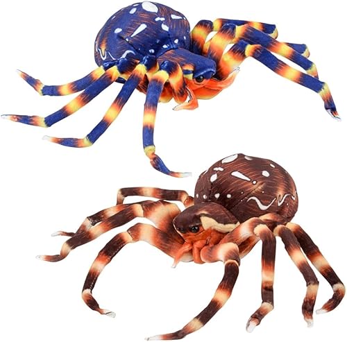 Miniatura 2 de Juguete de araña de peluche de 8 pulgadas, animal de peluche de araña para encender imaginaciones, juguetes de araña realistas suaves y seguros para
