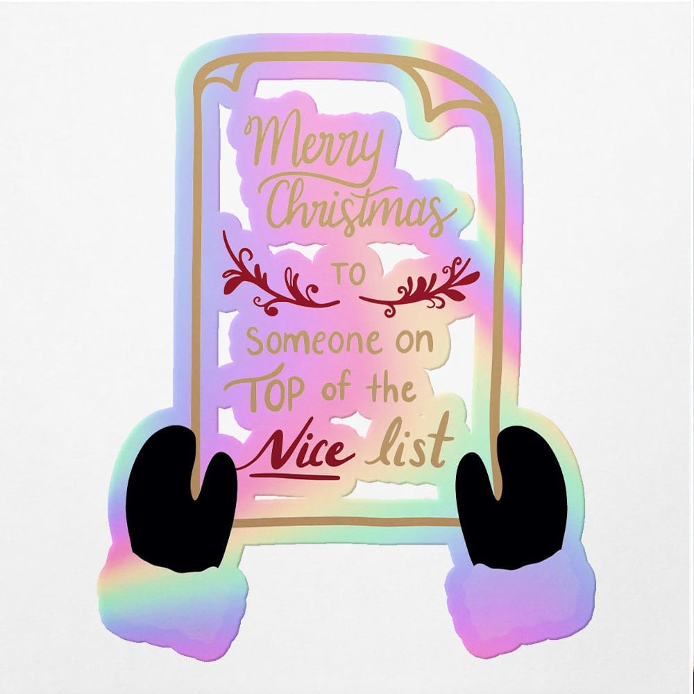 Holographic Decal Stickers of Merry Someone On Top...
