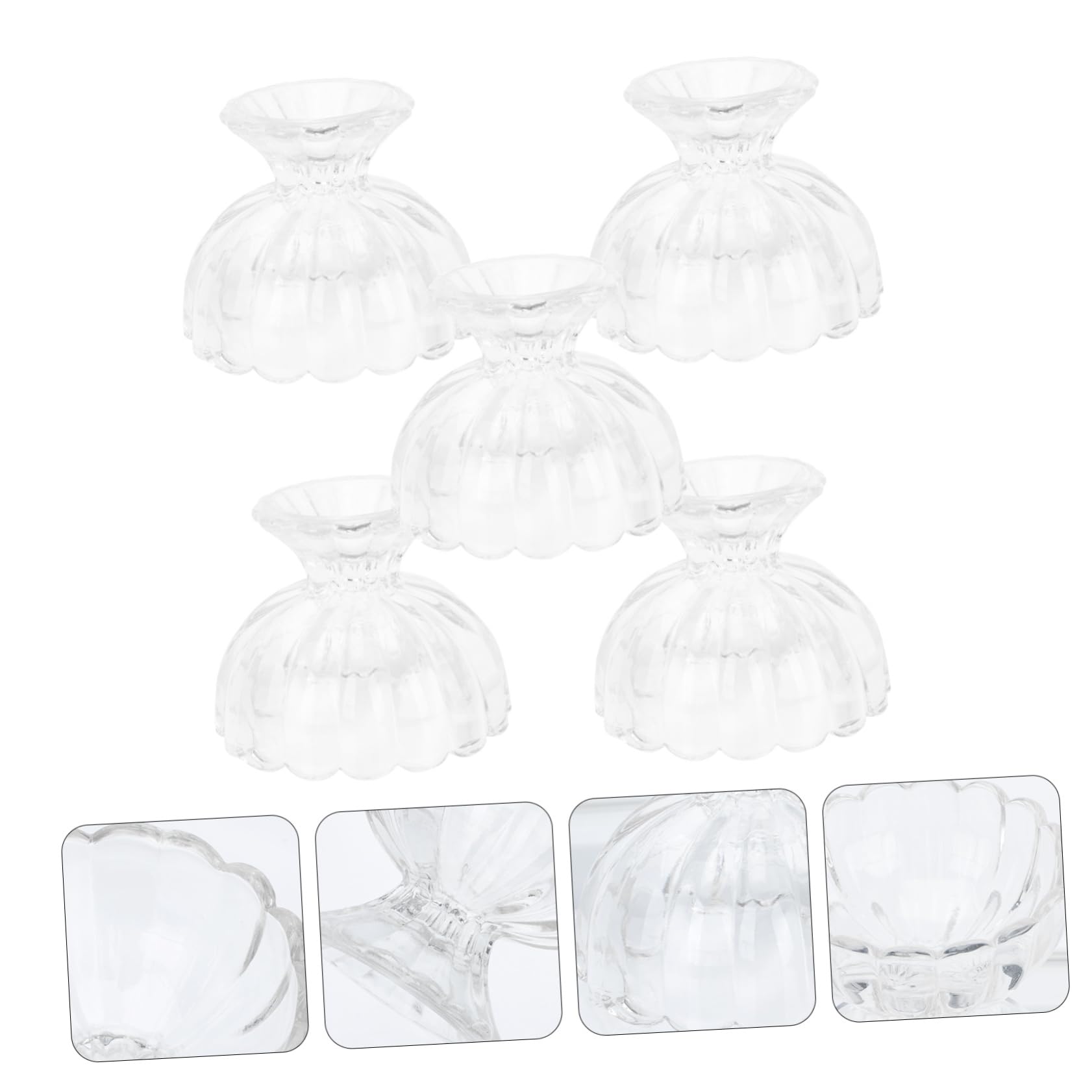 Ciieeo 5piezas Tazón de Pudín de Helado Vaso para Helado Transparente Cuencos para Postre Vaso para Bebidas Heladas para Postres y Cócteles