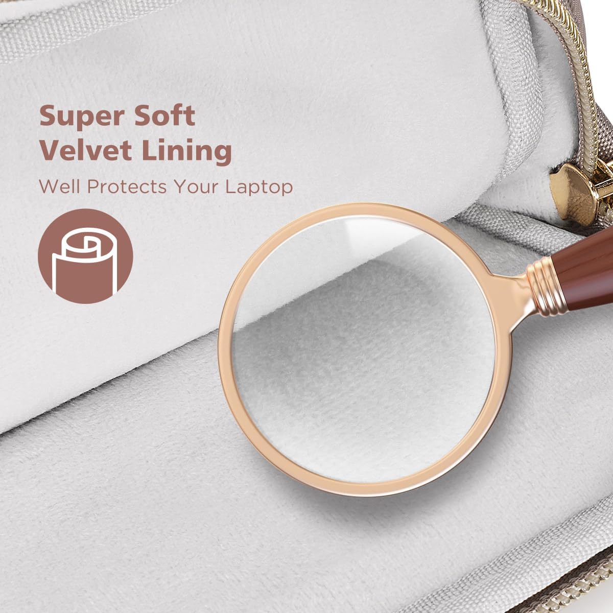 KIZUNA Laptop Sleeve Case 14 Inch Computer Shoulder Bag for 15" MacBook air M3 M2/Lenovo IdeaPad Slim 3i/IdeaPad Flex 5/15.4 MacBook Pro/14 Yoga Slim Pro X/14.4" Surface Laptop Studio 2/HP/Dell,Khaki - Image 5