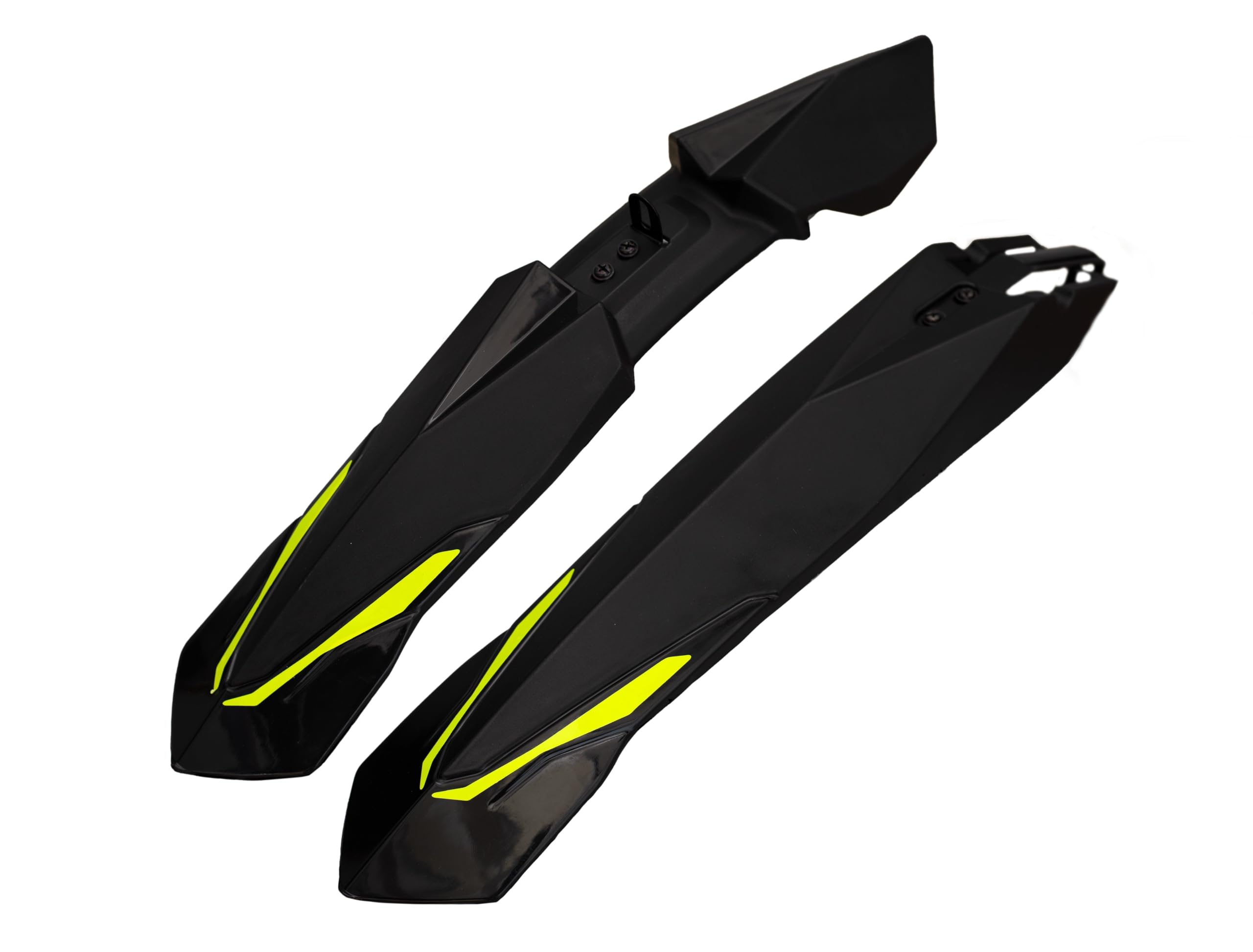 Shrenik Cycle Mudguard Compatible 26, 27.5, 29 Inch Bicycle Fender Reflective Tape Green Clip-on Front & Rear Set with Metal Caliper Fittings Very Fine Plastic Material-image-20