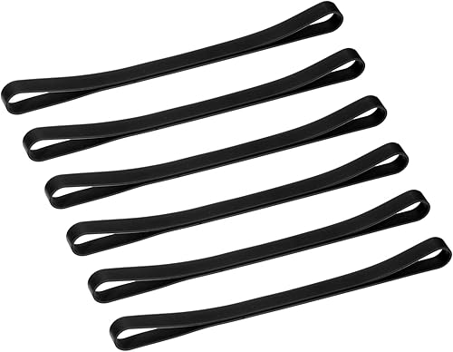 uxcell Paquete de 6 bandas de toalla de goma para almacenamiento de toallas, libros, mantas, ropa, bandas de goma elásticas, color negro