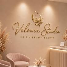 Custom Business Sign, 3D Acrylic Logo Sign for Wall, Personalized Acrylic Business Name Sign, Office Wall Decor Signs for Businesses, Custom Salon Studio Sign for Reception Backdrop Laser Cut Letters DZYKL4
