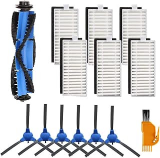 WuYan Replacement Kit for Eufy Robovac 11S 30 30C 15C 12 Vacuum Cleaner Parts, Including 6pcs Side Brush, 6pcs Hepa Filter, 1pcs main brush,1pcs cleaning tool