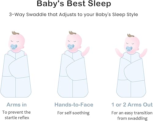 Miniatura 3 de Manta para bebé con cremallera de 2 vías, 100% algodón, suave y cómoda, saco de dormir para bebé, 1.0 TOG