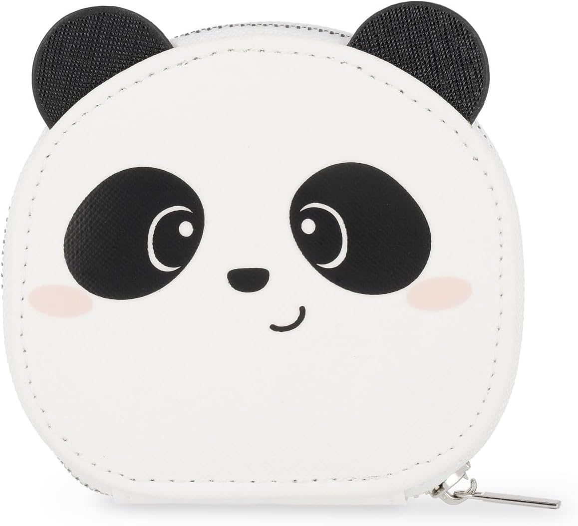 Legami Manicureset – But First Nails, nagelschaar, nagelknipper, nagelvijl, nagelriemduwer voor manicure en pedicure, draagbaar, draagbaar, ideaal voor reizen, thuisgebruik, panda