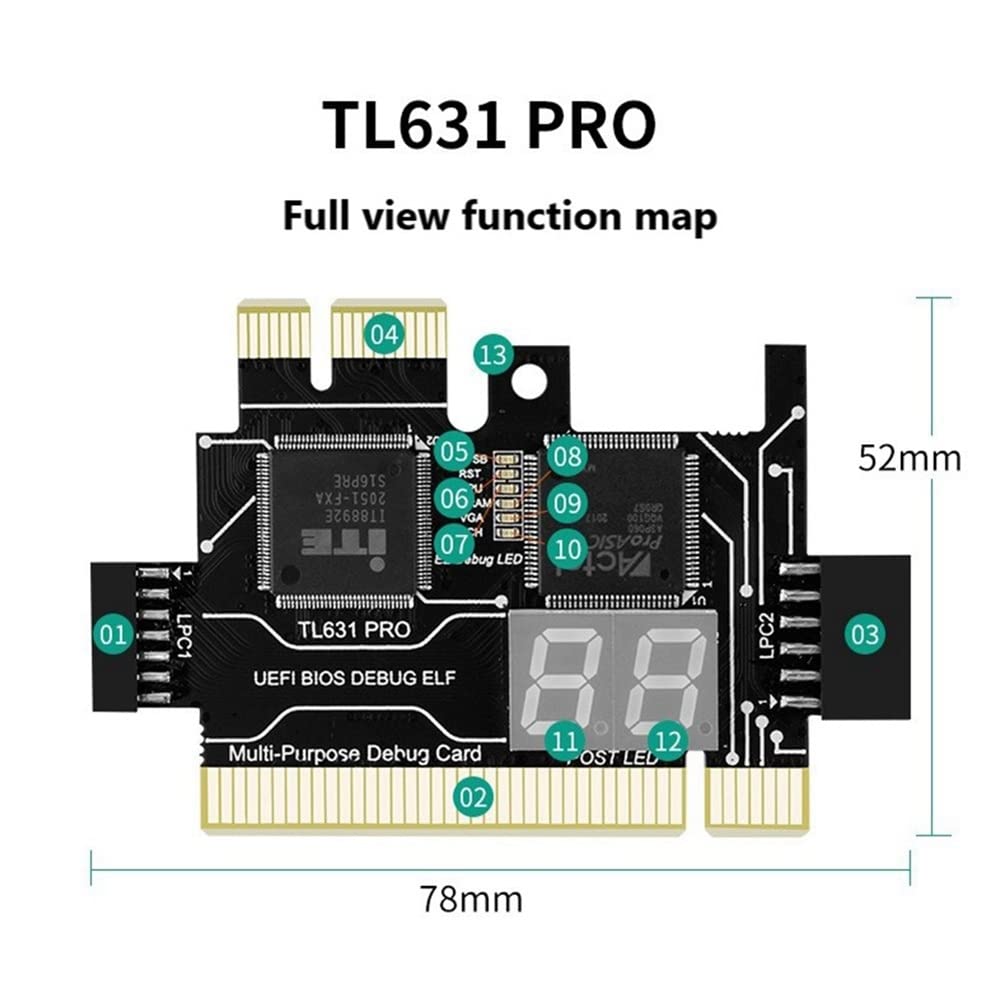 Scheda Diagnostica TL631 PRO LPC-DEBUG + Scheda di Espansione PCI PCI-E Mini PCI-E Scheda Madre Multifunzione