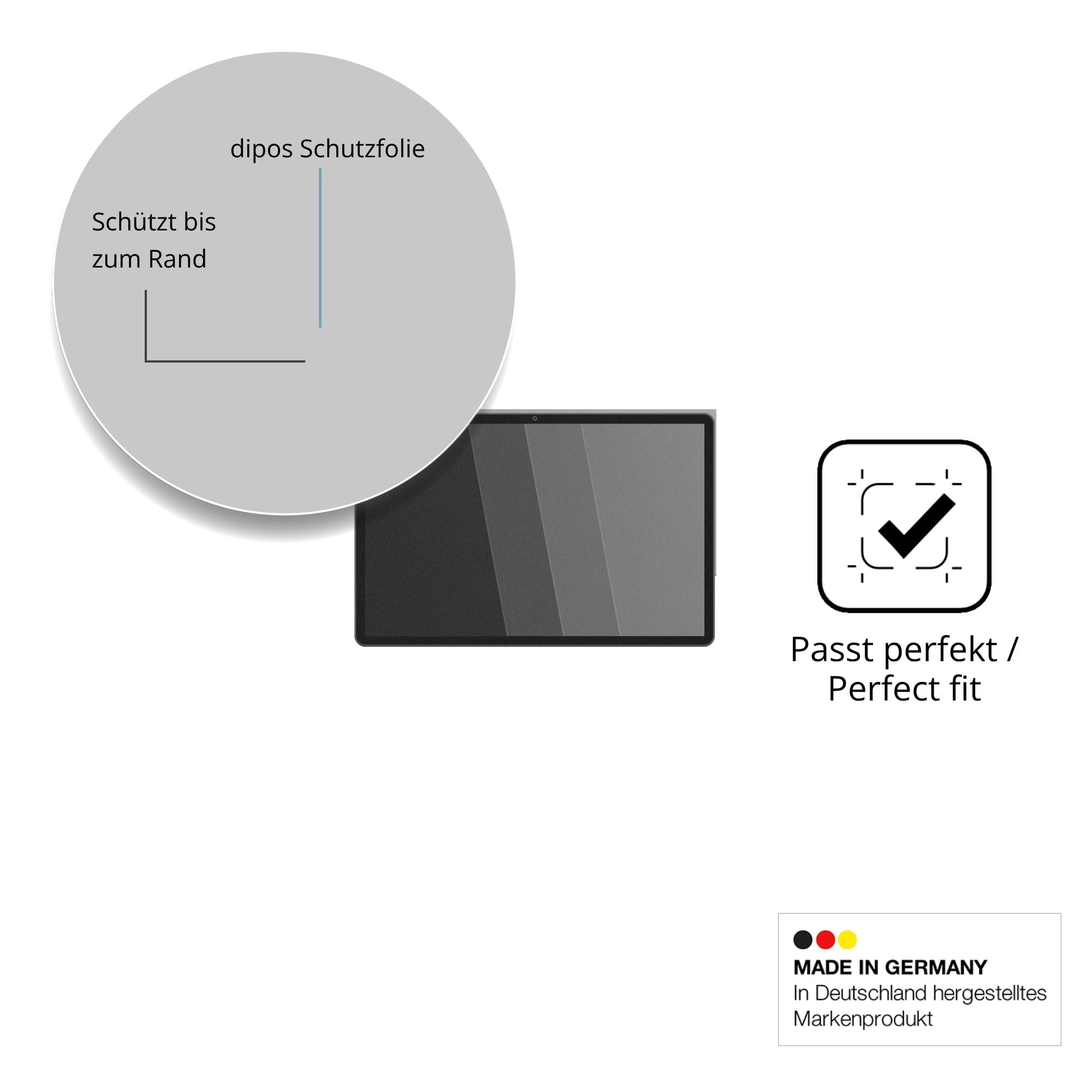 dipos Protector de Pantalla Antiespía para LEVIRTU Z1207 | Película protectora mate, filtro de privacidad 4 vías, ajuste perfecto, antiarañazos, sin burbujas, autoadhesivo