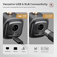Vista 4 de NearStream AM25X Gen2 Micrófono de Condensador XLR/USB con Cancelación de Ruido/Control de Volumen/Entrada de Auriculares/Silencio, Micrófono