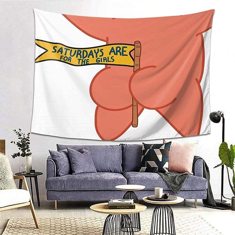 Saturdays are for The Girls Art Tapestry，Wall Hanging Tapestry for Bedroom Aesthetic as Wall Art and Home Decor for Bedroom, Living Room, Dorm Decor- 60