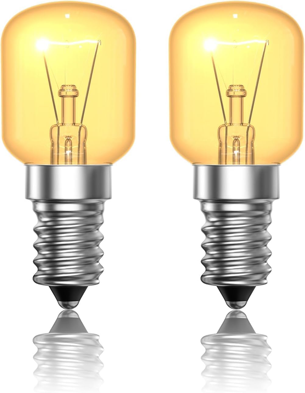 E14 Salt Lamp Bulb | Oven Bulb | Small Screw Light Bulb | Cooker Hood Bulbs | T25 2600K Warm White | Tubular Bulbs for Extraction Fan | Himalayan Salt Lamp Bulb | 2-Pack