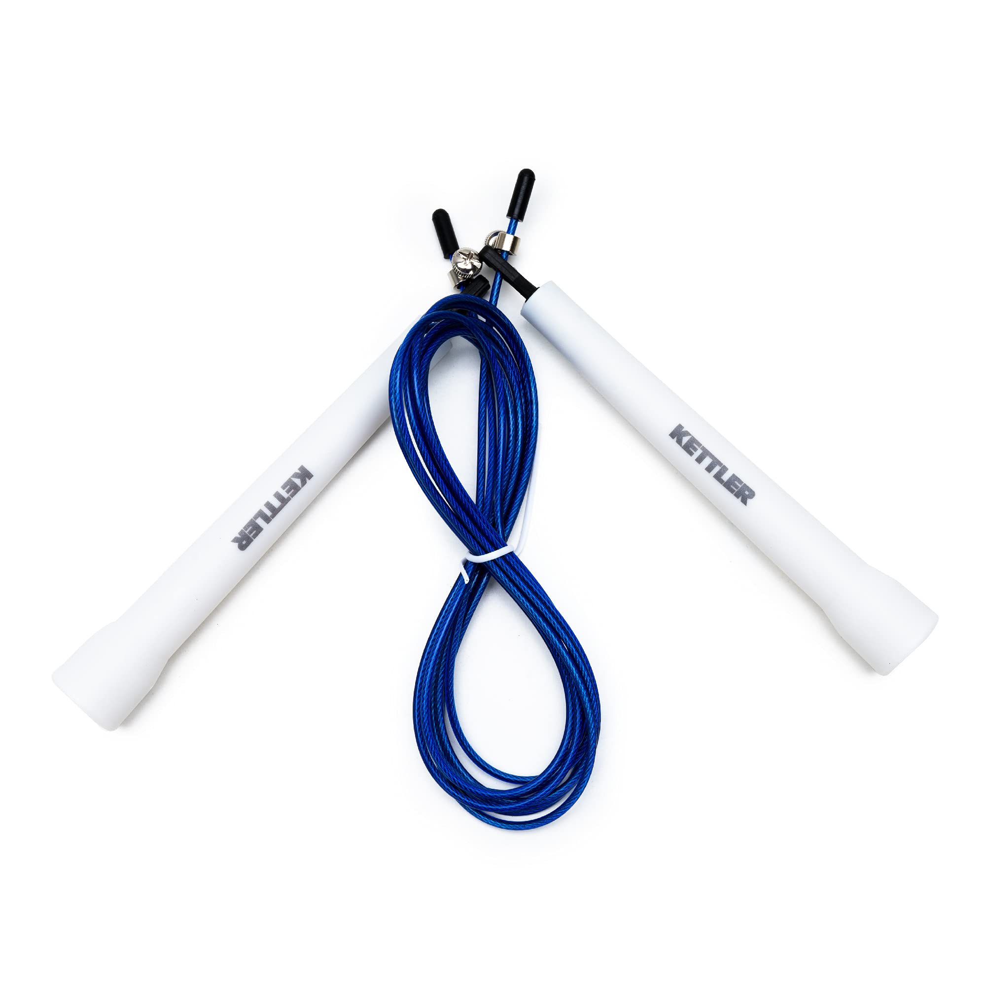 Kettler Swift Polyester Jump Rope - German Technology-Powered Compact Design, 360 Degree Spin with Fast Rotating & Adjustable Rope with Ergonomic HAndles For Home Workout, Ideal For Both Men & Women.