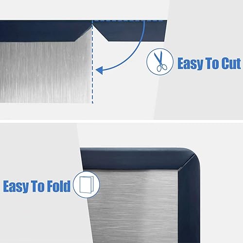 Miniatura 7 de Borde de goma, borde de goma autoadhesivo, protector de borde para espejo y flexiglás de 18 pulgadas, material EPDM, ajuste de 18 pulgadas (0.126