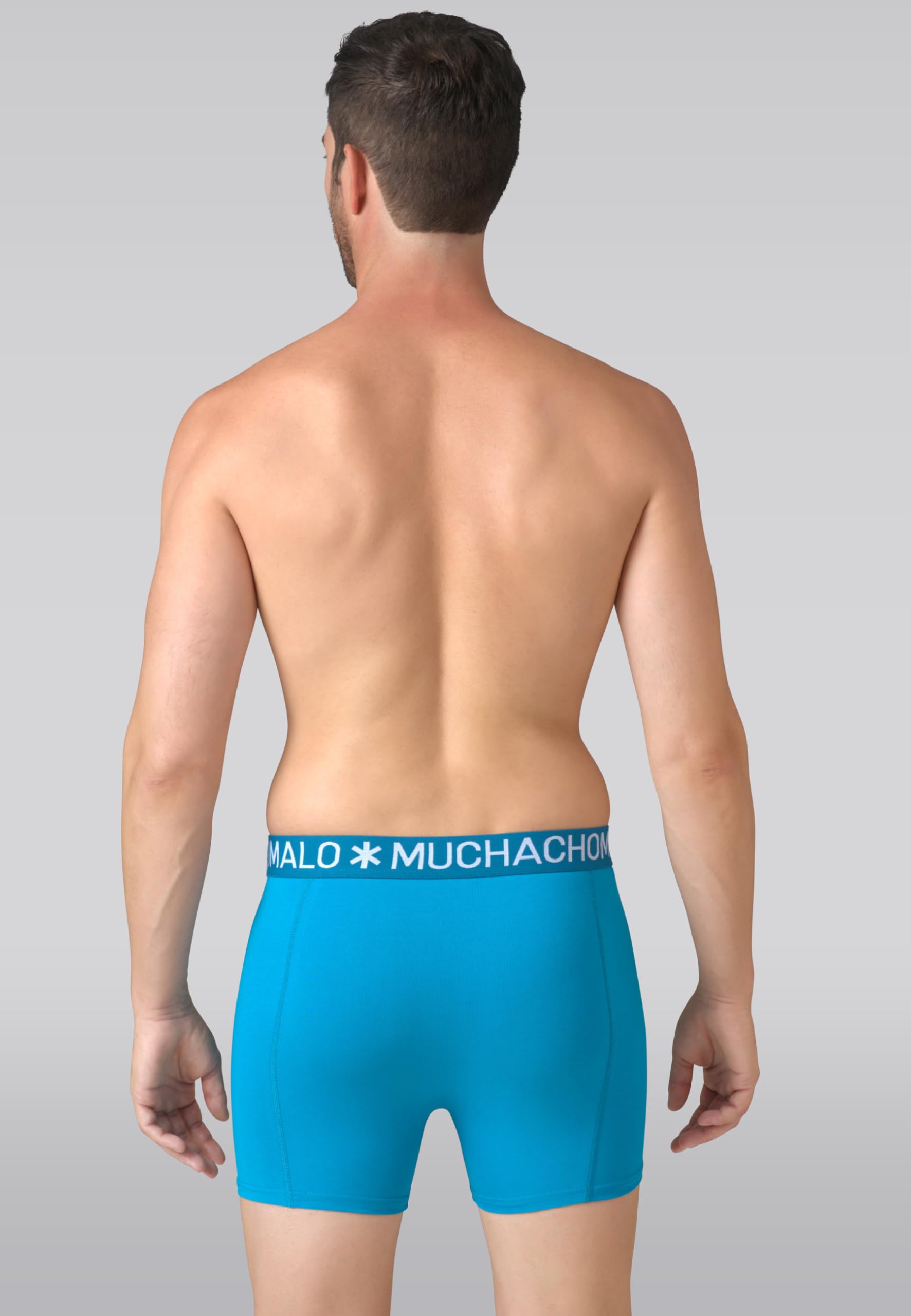 Muchachomalo Uomo Boxer 7-Pack, Tinta Unita, Cotone, Fascia Elastica