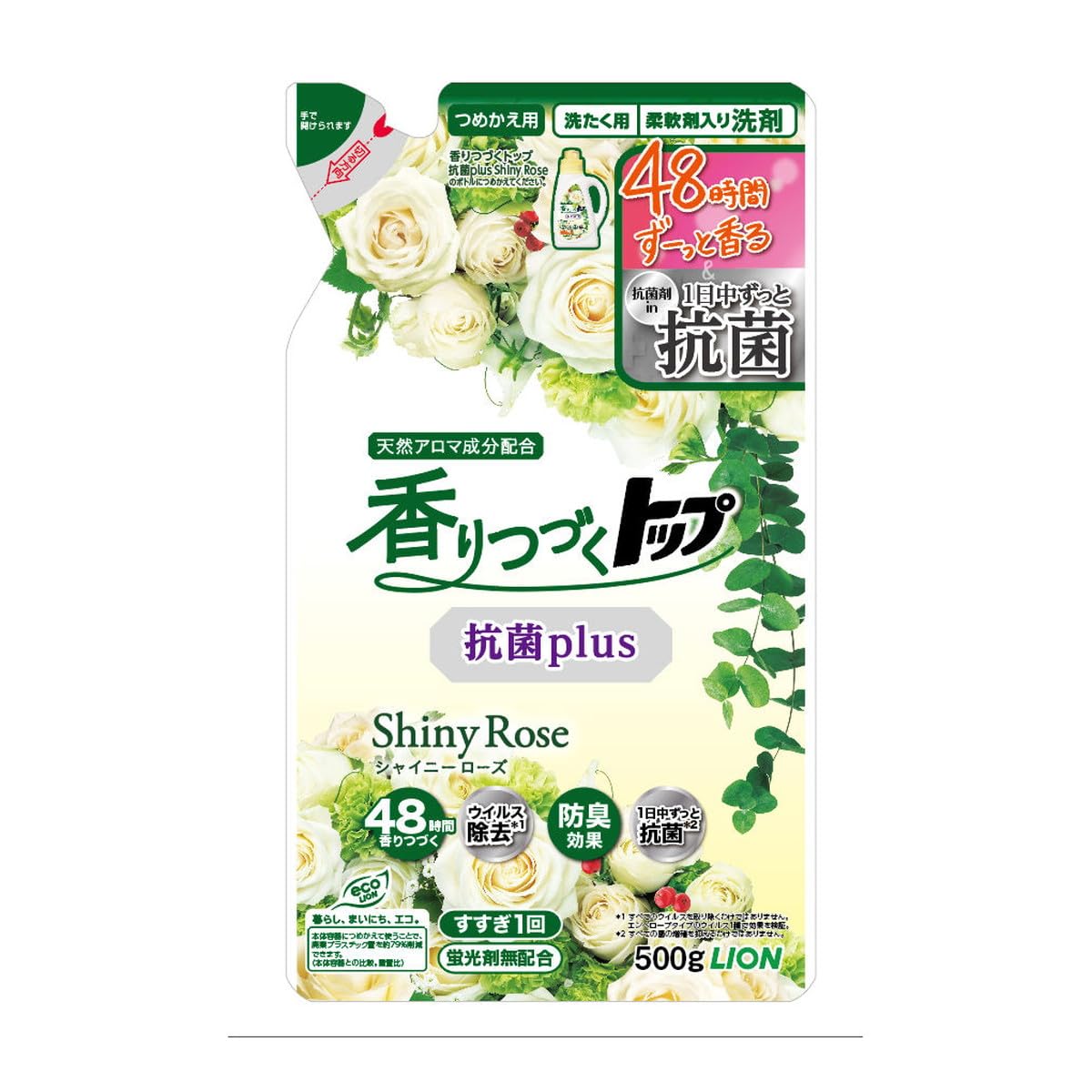Amazon.co.jp: トップ ライオン 香りつづく抗菌 ShinyRose 詰替 500g