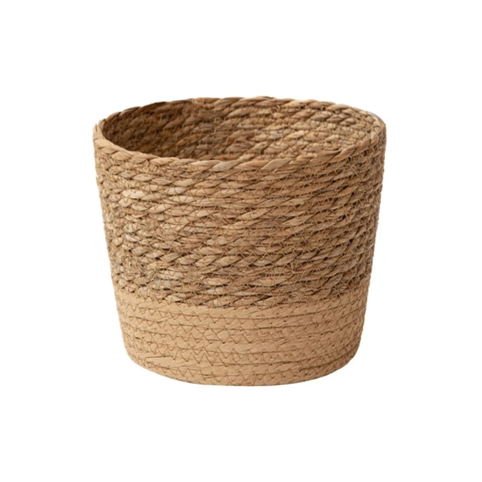 JFNKLFG Woven Plant Pot Rattan Weaving Flower Plant Pot Wicker Basket Flowerpot Storage Garden Woven Planter(S)