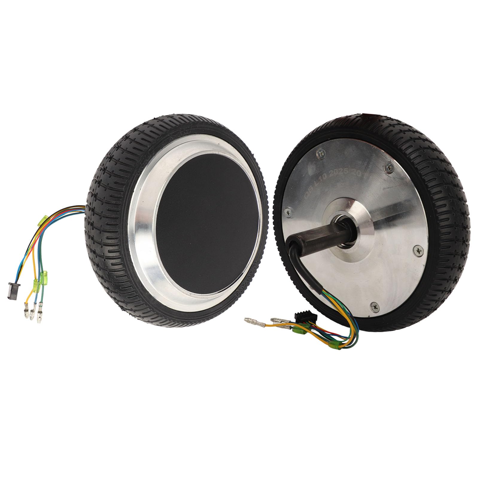 Rueda de Motor de 36 V, 350 W y 8 Pulgadas para Carro de Equilibrio y Carrito de Mano, Aleación de Aluminio con Tracción de Goma