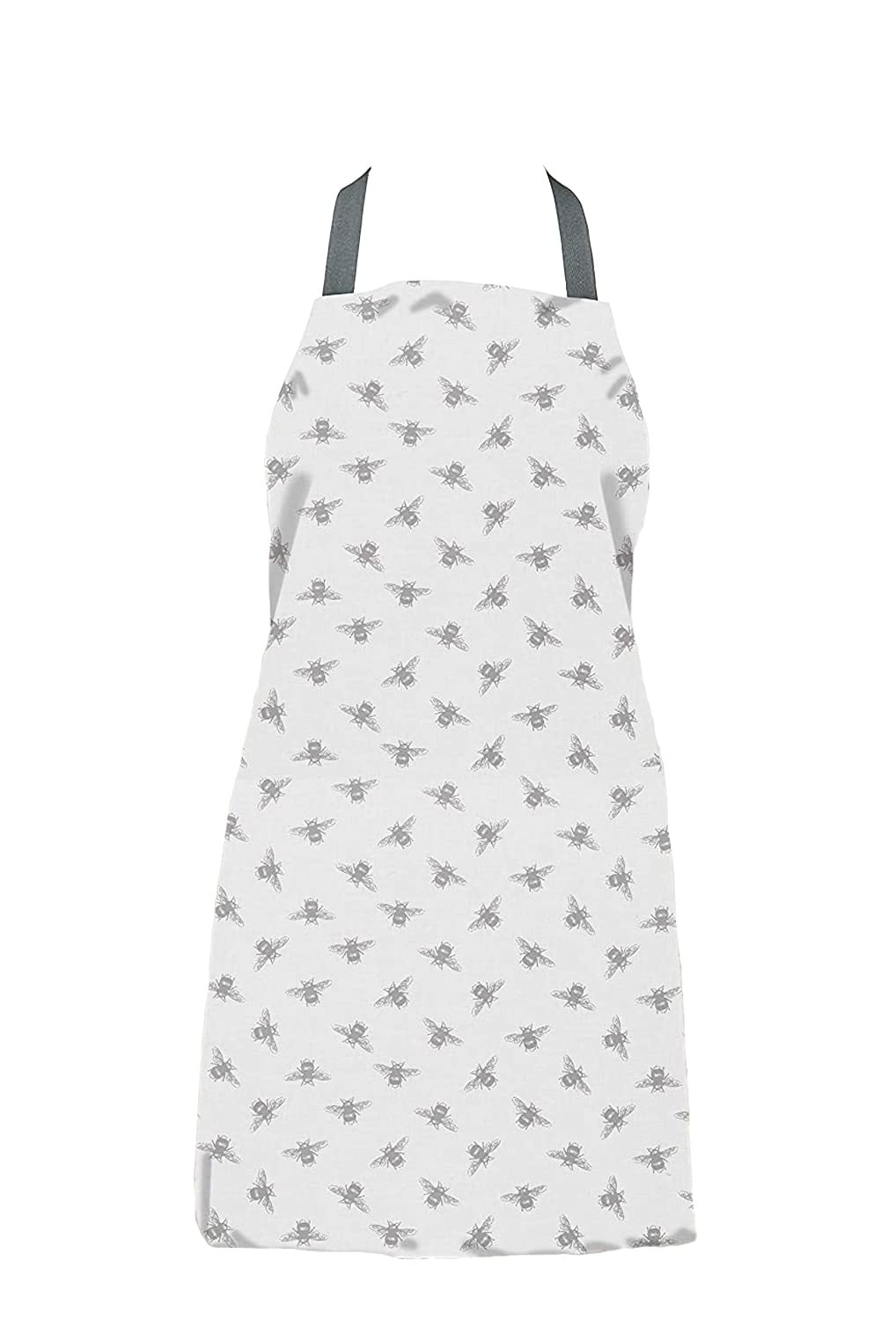 Jolee... Fabrics Wipe Clean PVC Coated Aprons - 100% Cotton Oilcloth - One Size - Easy to Clean and Splash Proof Apron (Natural Bees, Adult (75cm Length))