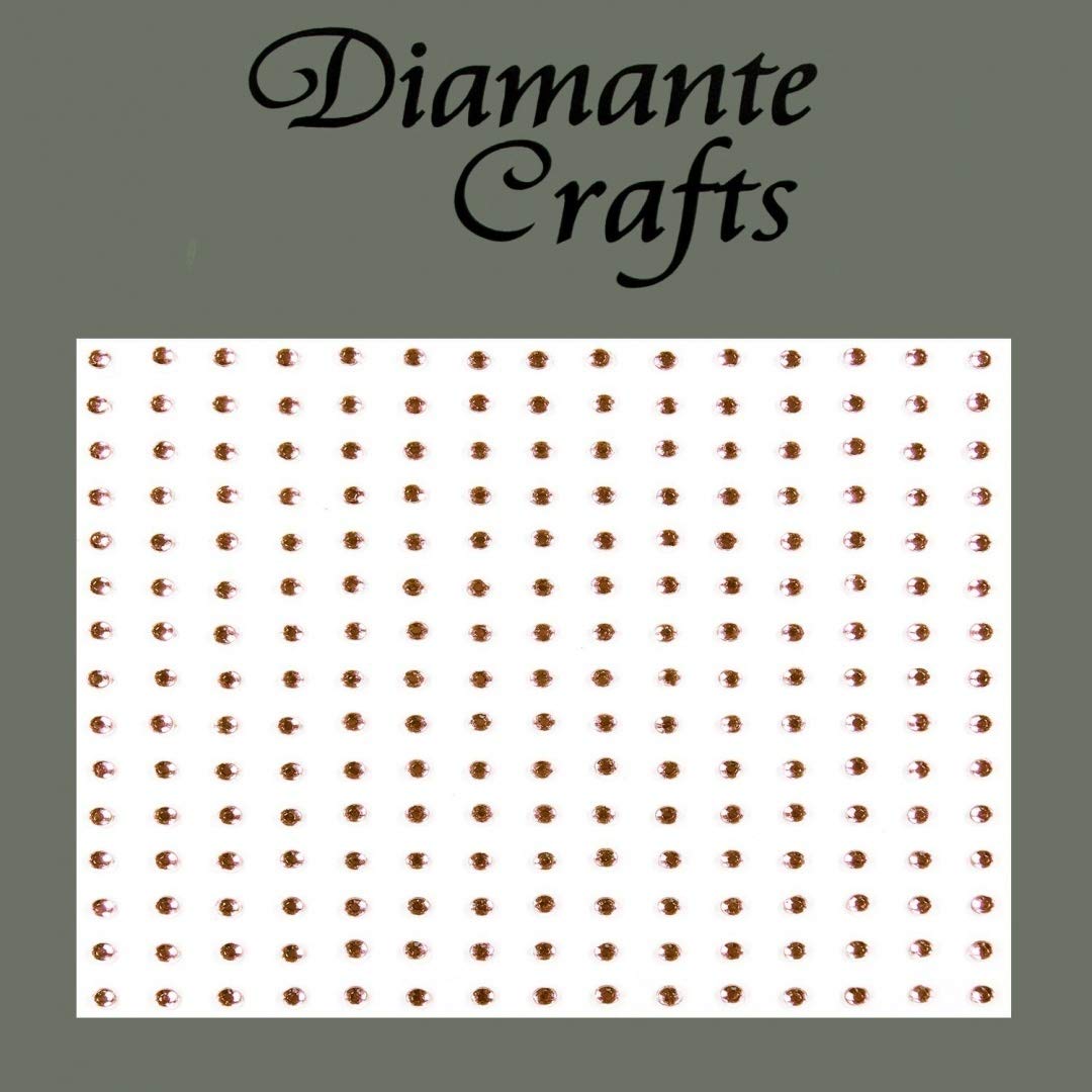 Diamante Crafts Brown 225 X 2Mm Diamante Self Adhesive Rhinestone Craft Embellishment Gems - Created Exclusively
