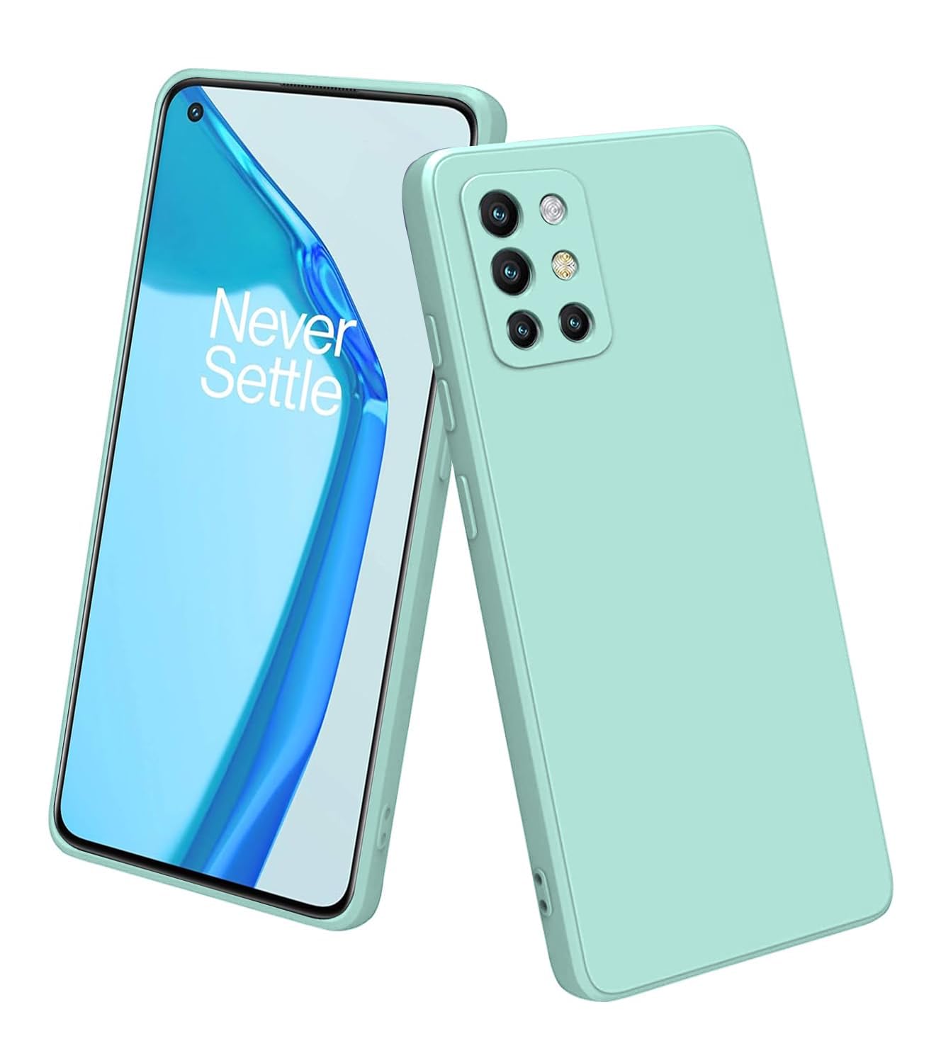 LOXXO® Liquid Silicone Case with Microfiber Coushioning Compatible for One Plus 9R Shockproof Slim Back Cover, Gel Rubber Full Body Protection - Mint Green (B09BL4TLT6) Amazon Price History, Amazon Price Tracker