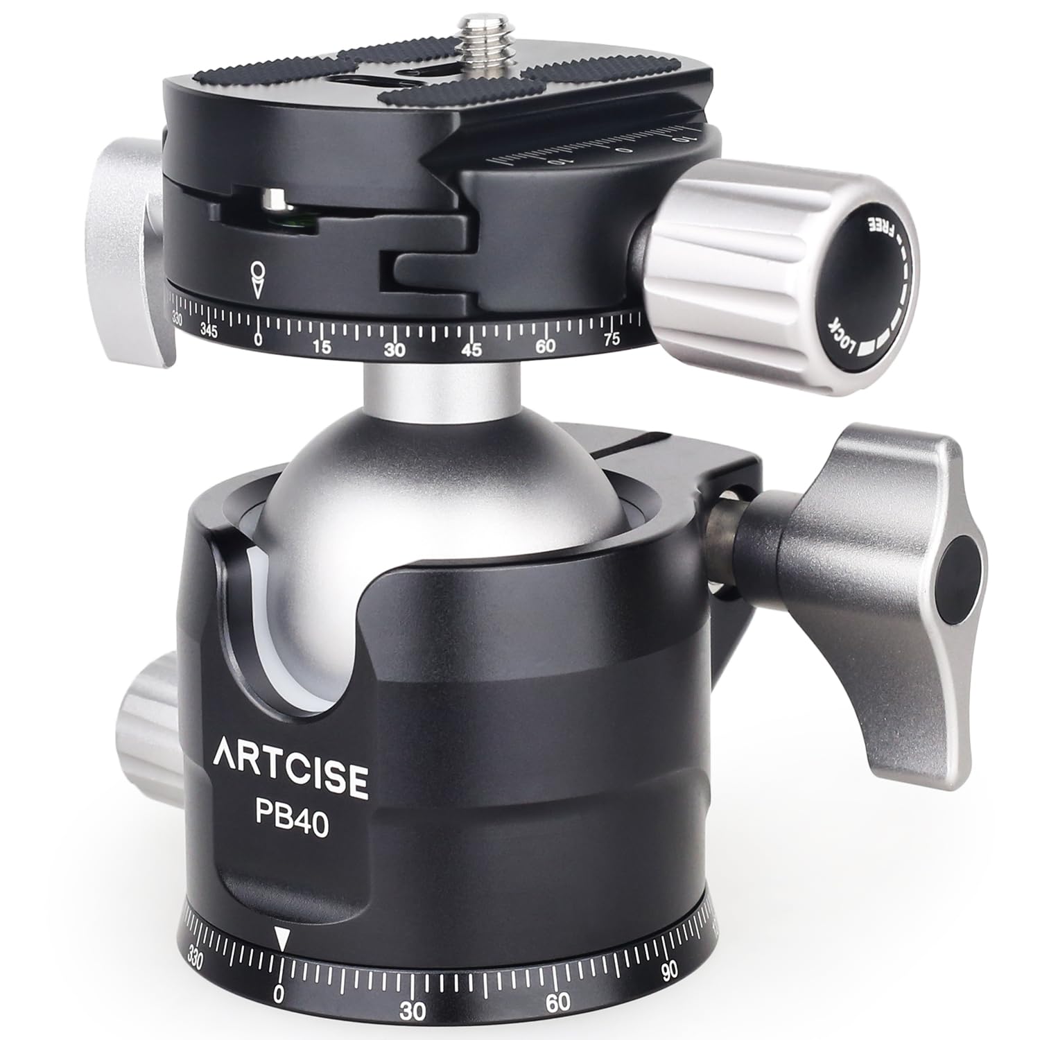 thumbnail: ARTCISE Heavy Duty Kogelkop 46mm - Panoramisch Low Profile Statiefhoofd, Max 25kg Belasting
