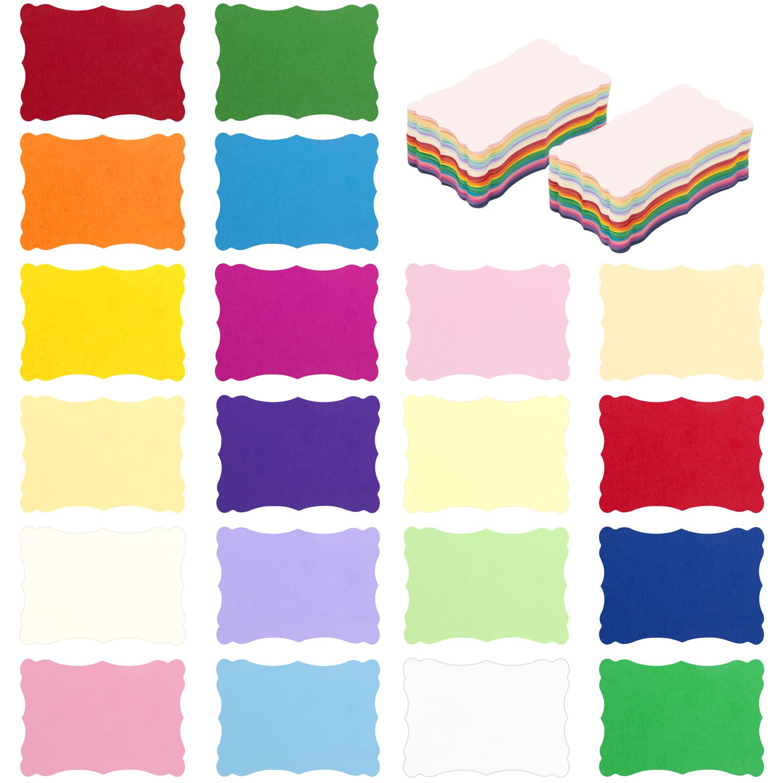 Photo 1 of 100 Sheets Colored Cardstock Blank Note Cards Colorful Thick Paper 92LB/250gsm for Business Cards, Invitations, Postcards, Photos, DIY Crafts, 20 Assorted Colors (5 x 7 Inch)