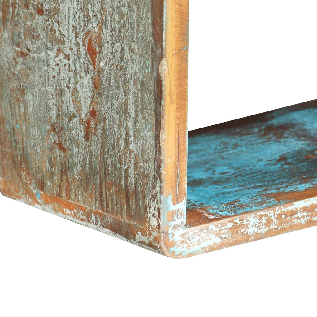 (Entrega flash) Estantes flotantes prácticos y decorativos para cocina, baño, salón, dormitorio, etc. 3 piezas, madera maciza reciclada.