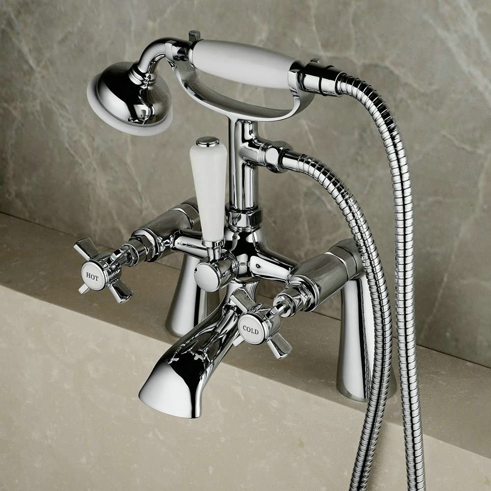 Nes Home Edwardian Bath Shower Mixer Tap Chrome