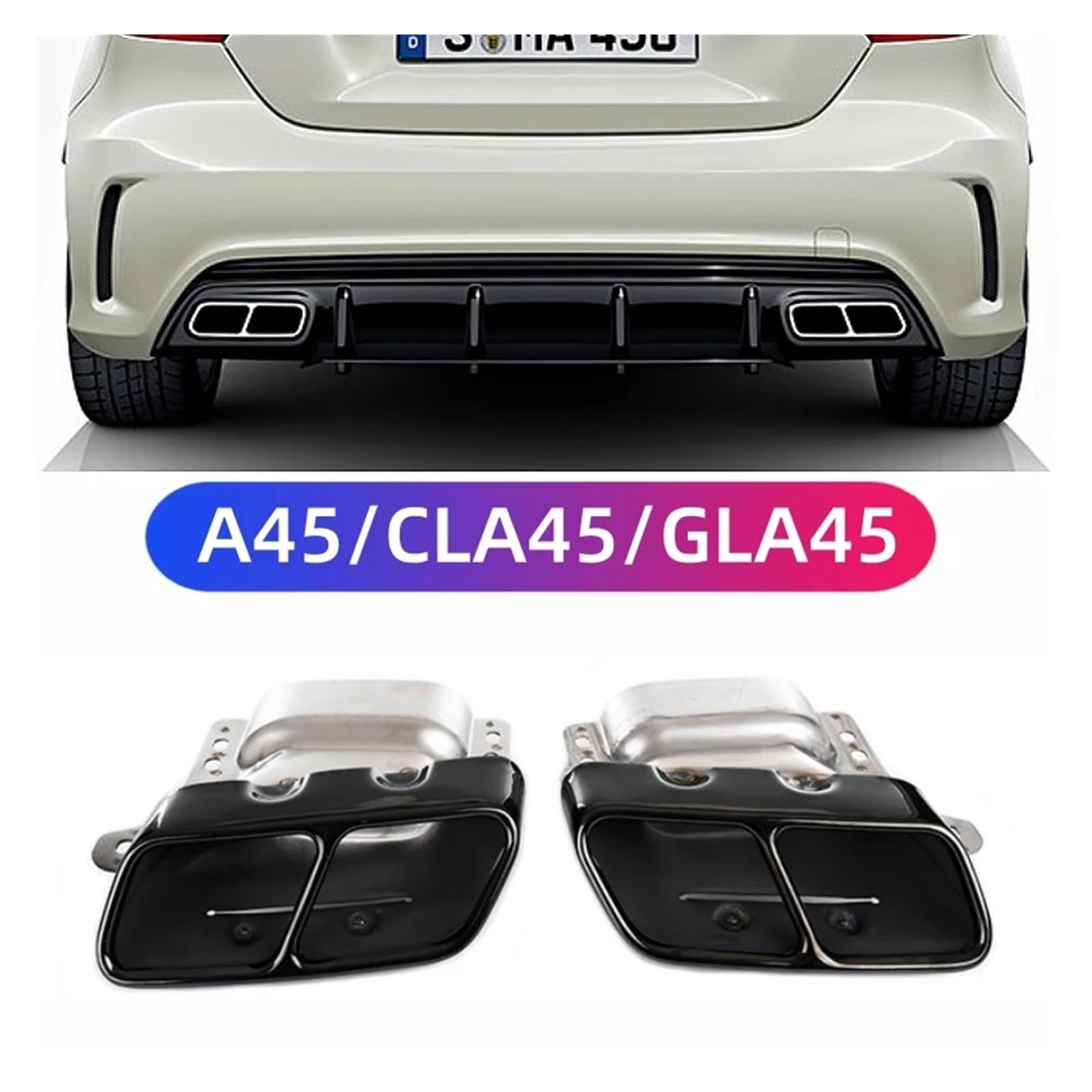 Amazon.co.jp: メルセデスベンツ A45/CLA45/GLA45 AMG スクエアマウス 