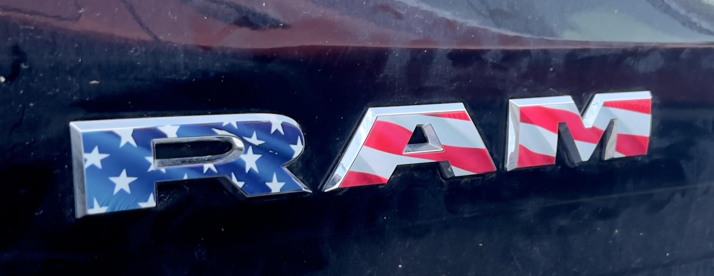 Reflective Concepts 2019-2026 RAM Door Emblem Overlay Decal Stickers - (Color: American Flag)