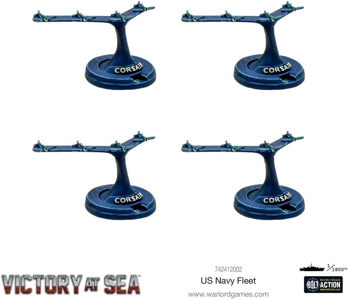 Warlord Victory at Sea US Navy Starter Fleet War Game - Role Playing Strategy Board Games for Adults, Table Top WWII Strategic Wargaming Kit - Tabletop Military History RPG with Terrain