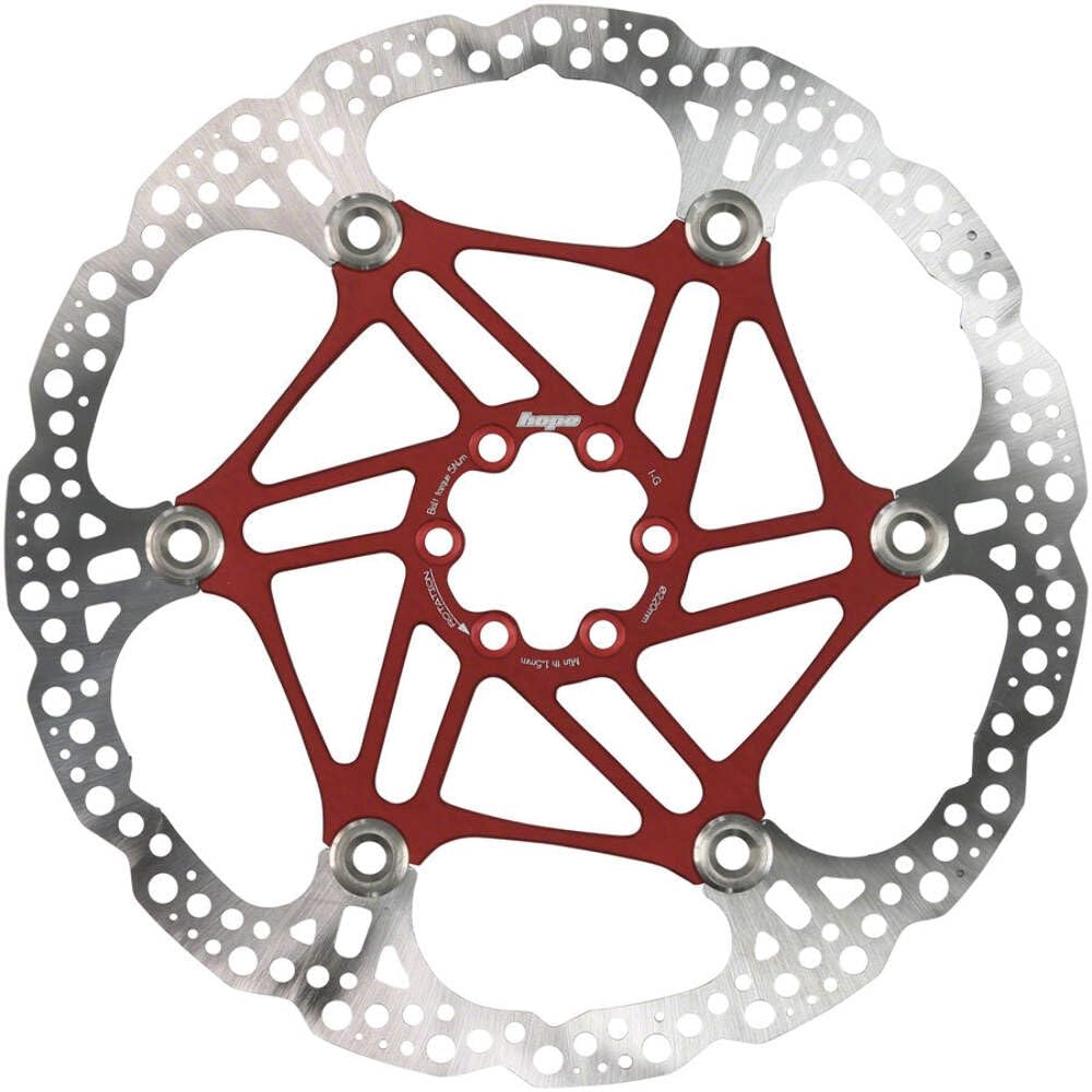 Hope Disco Freno 220 mm 6 bulloni Floating (220 mm, Rosso)