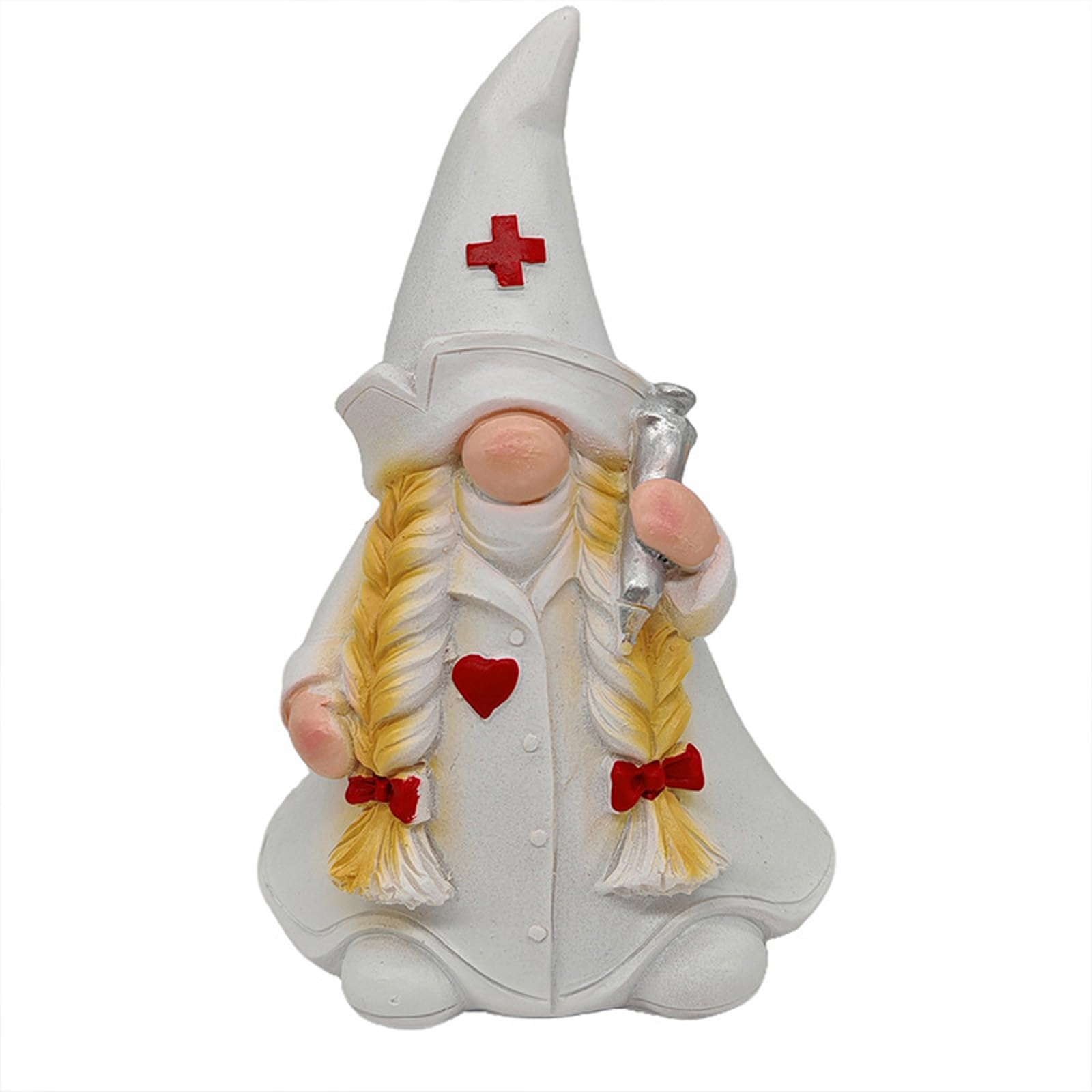 Kaeltsyn Gnomes Healthcare Worker Statue Resin Ornament Clinic Offices Display Nurse Appreciation Gift