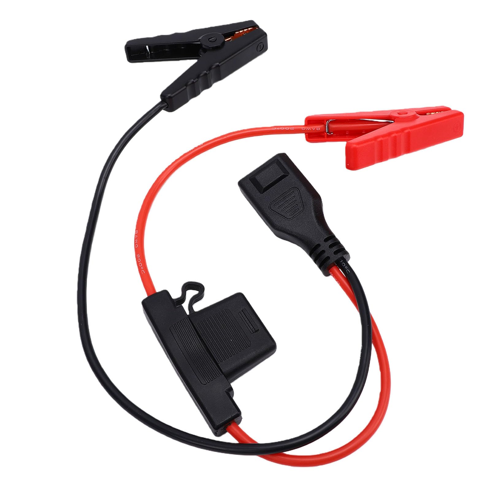 Akozon XT150-Batteriekabel, 8 AWG, 1,5 M, Zusätzlicher Batterieclip | 50 A Hochstrom, Reiner Kupferdraht, XT150-Buchse an Batterieklemme, Kraftwerkserweiterung, Solargenerator-Zubehör