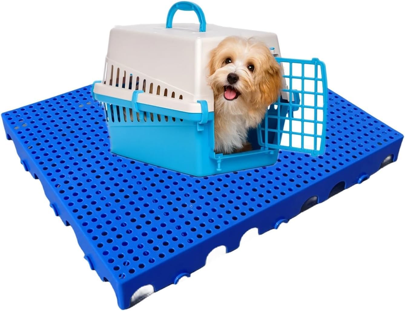 Plateau en plastique respirant 40x40x3cm avec dalles de sol en maille pour terrasse et jardin