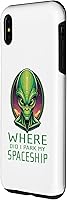 Vista 14 de iPhone 13 Pro Alien Head Art Where I Park Spaceship Area 51 Ufo Aliens Case