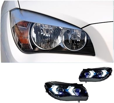 Car Model Head Lamp Compatible For BMW X1 E84 Headlights 2010-2015 LED Headlight DRL Turn Signal High Beam Angel Eye Projector LensXenon