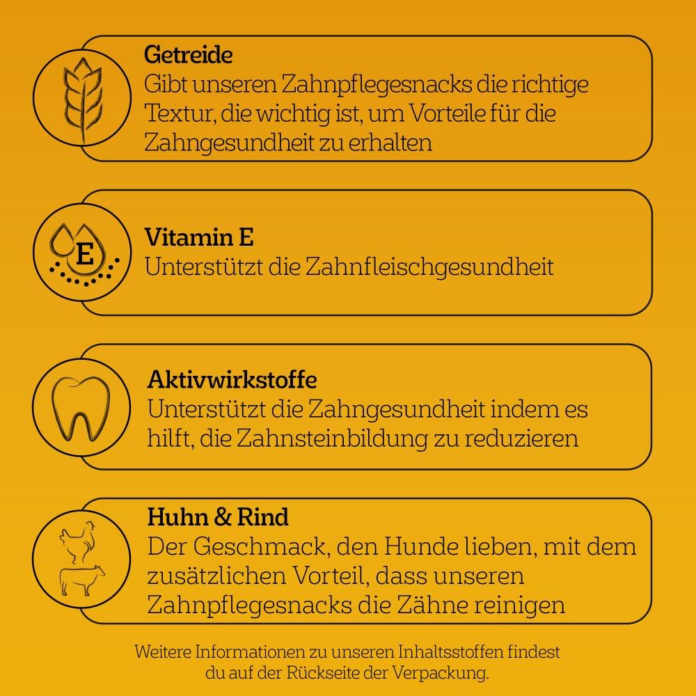 Pedigree DentaStix Fresh Hundeleckerli für große Hunde, Kausnack gegen Zahnsteinbildung, Für gesunde Zähne und einen frischen Atem, 4 er Pack, 4 x 28 Stück
