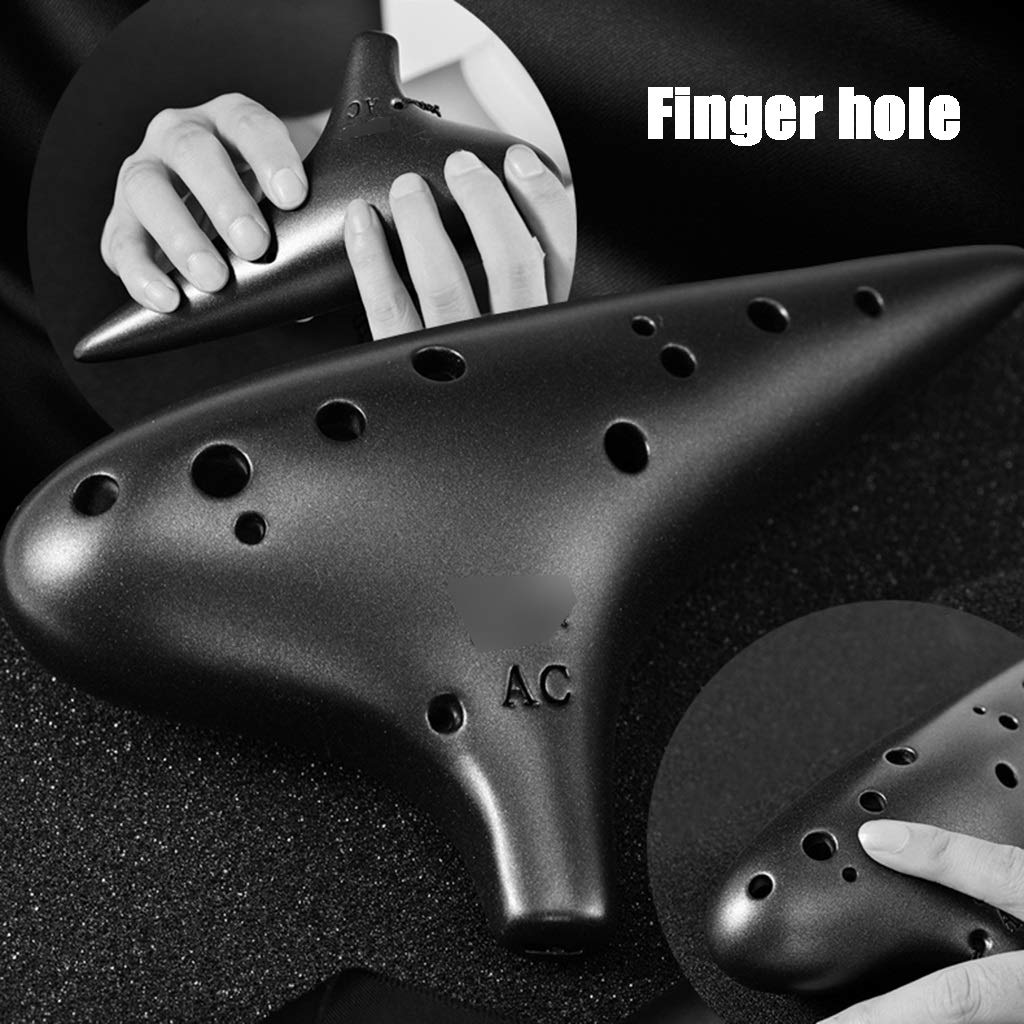 Ocarina en argile givrée alto do 12 trous(Ivory White)
