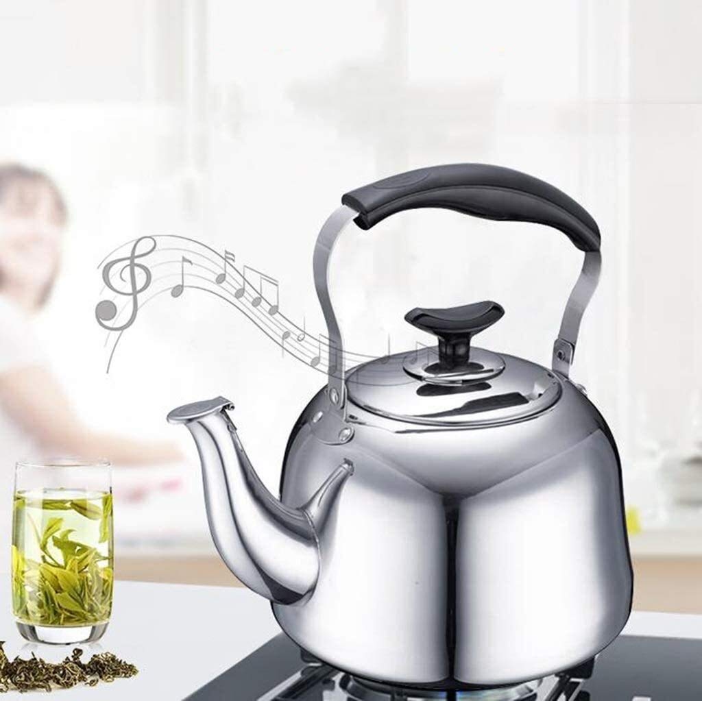 SHISHI Hervidor de Agua de Gran Capacidad de los hogares de Acero Inoxidable hervidor de Agua de la Tetera de 5 litros Durable y fácil de Limpiar.