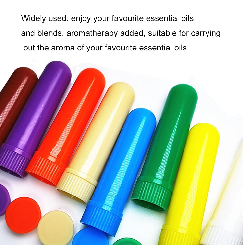 20 Sets Nasen-Inhalatoren Für ätherische Öle – Leer, Wählbare Farben (Weiß, Blau, Grün, Etc.)