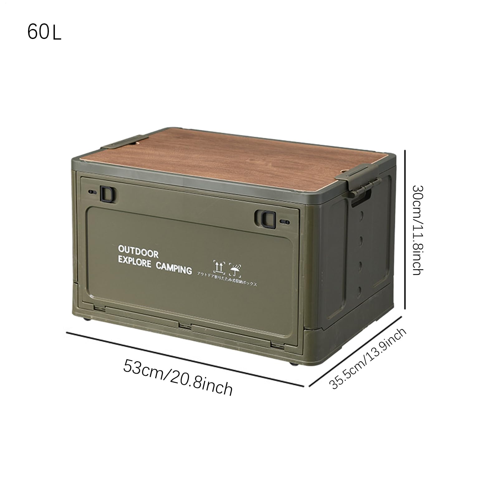 Generico Faltbare Aufbewahrungsboxen, Faltbare Aufbewahrungsboxen | Campingboxen, Outdoor-Aufbewahrungsboxen, Gartenwerkzeug, Camping, Aufbewahrungsboxen für Garage und Outdoor-Aktivitäten