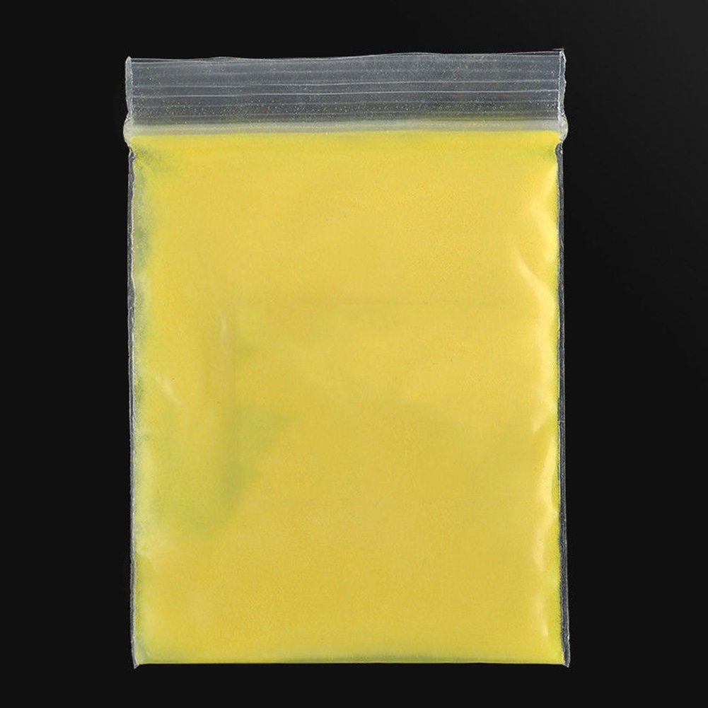 Gemini_mall Gold Yellow Gemini_mall® Fluorescent Super Bright Glow Pigment Glow In The Dark Luminous Powder (Gold Yellow)