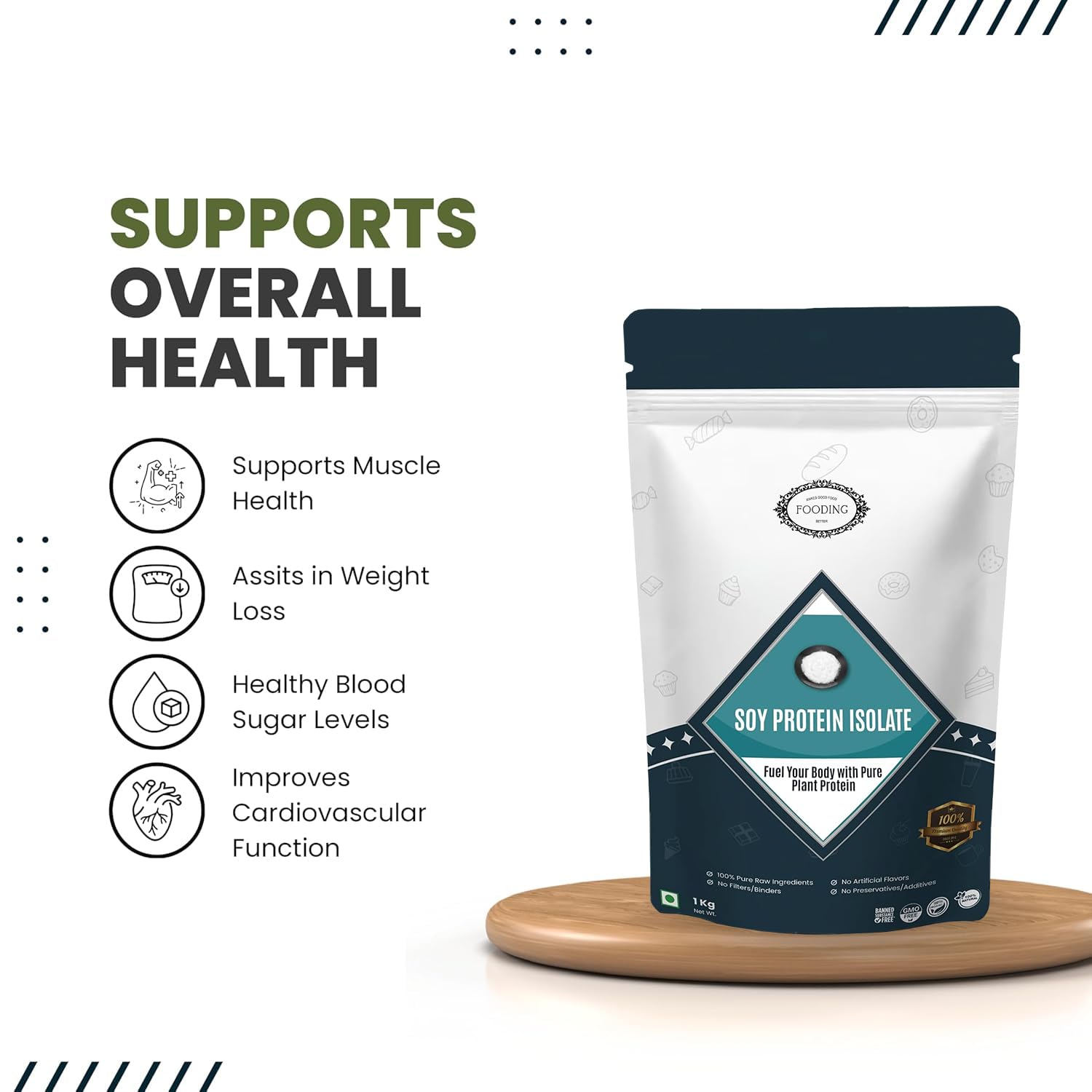 Soy Protein Isolate 90% Powder 1kg | High Protein Vegan & Plant-Based Supplement for Muscle Growth, Recovery & Lean Nutrition | Unflavoured Non-GMO Formula — Amazon image 6