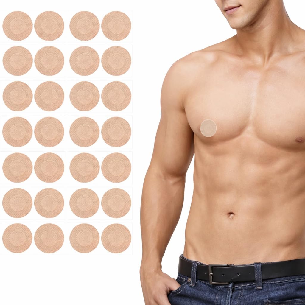 VELOHOME Men Nipple Covers for Running & Sports, Sweatproof Invisible Nipple Tape, Breathable Disposable Nipple Guards for...