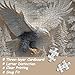 The Carved Eagle Jigsaw Puzzle 1000 Pieces, Majestic Bald Eagle Bird Puzzles for Adults,White Forest Art Nature Puzzle Animal, Unique Challenging Impossible Hard Puzzles