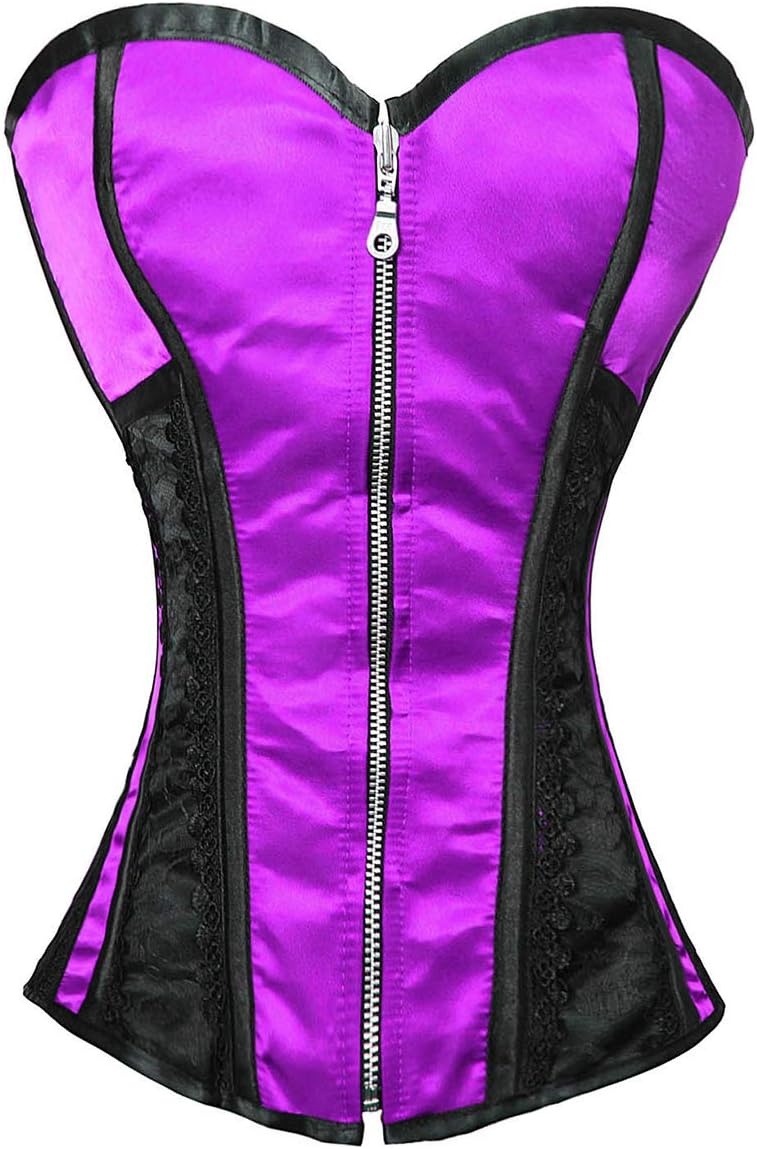 Corsetto Stecche Plastica Acciaio Corsetto Donna Fiorato Overbust - Body Shaper Con Lacci In Raso Corsetto Floreale Disossato - Foto 11