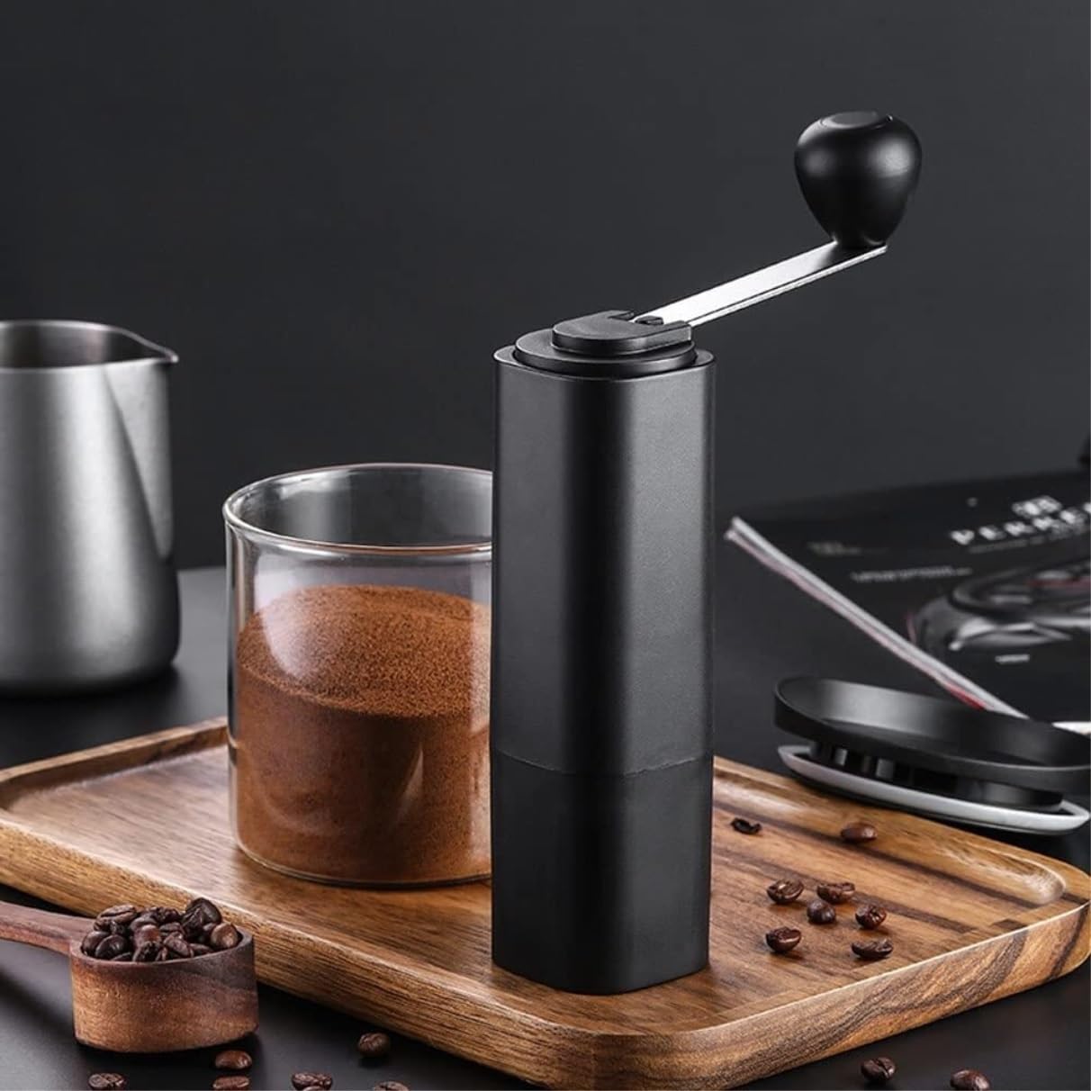 French Press Trwały Ręczny Młynek Do Żywności PC + Szlifowanie Ze Stali Nierdzewnej 304 Przenośny Kawy Dzbanek Kawy